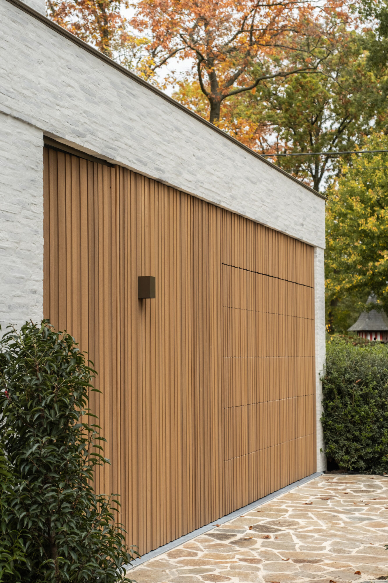 architectuur gevelmetselwerk en houten gevelbekleding nieuwbouwwoning zoersel